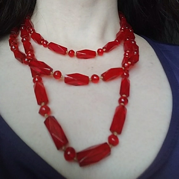 Vintage glass beaded necklace flapper Czech German - Picture 6 of 8